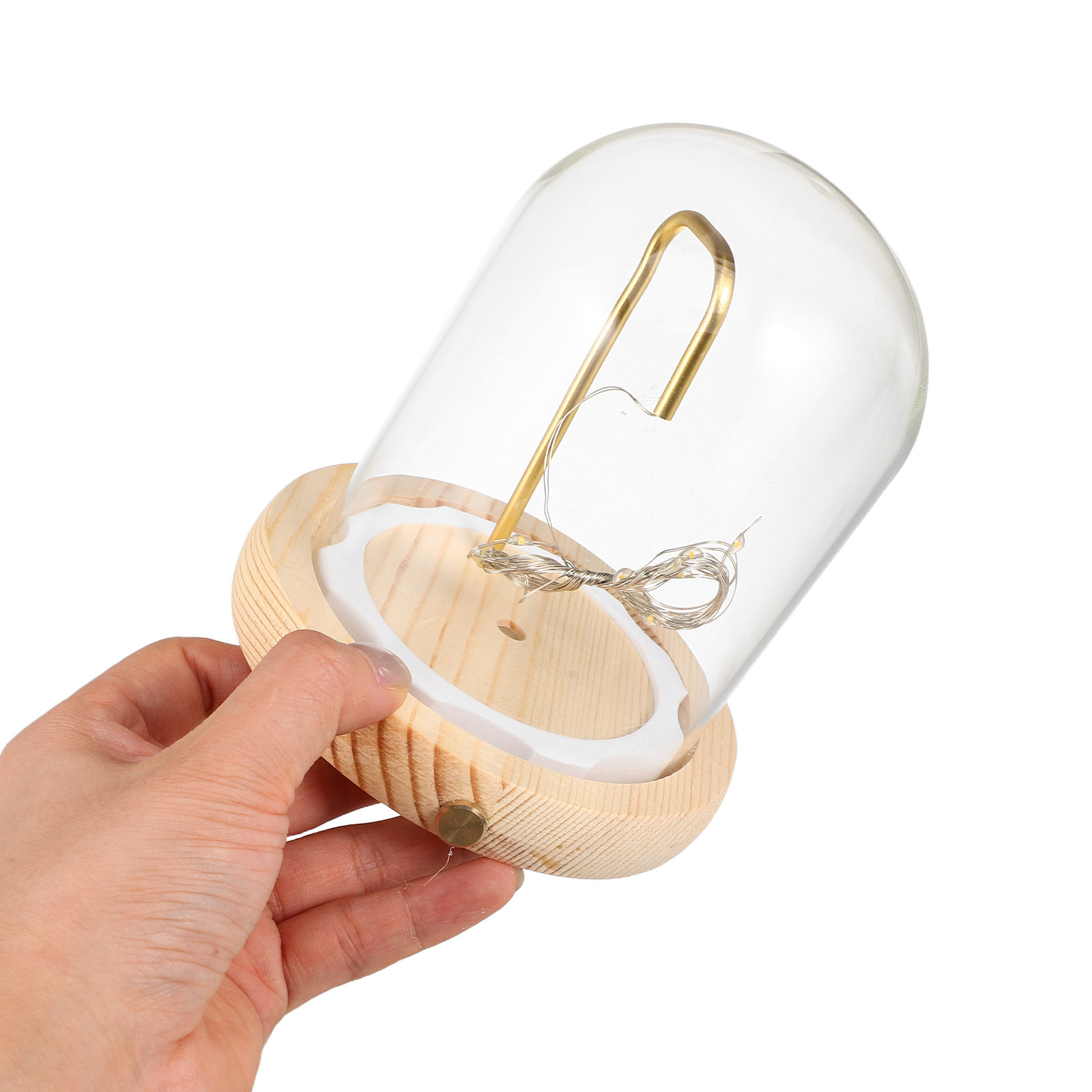 Glass Display Dome Wood Base L - Plastic Dome Clear review and price