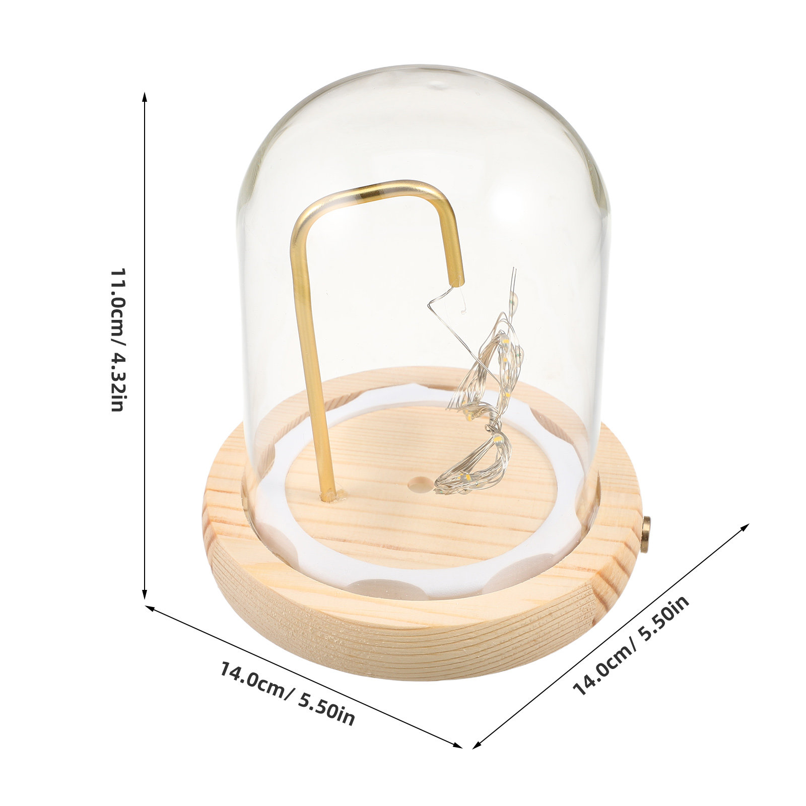 Glass Display Dome Wood Base L - Plastic Dome Clear review and price