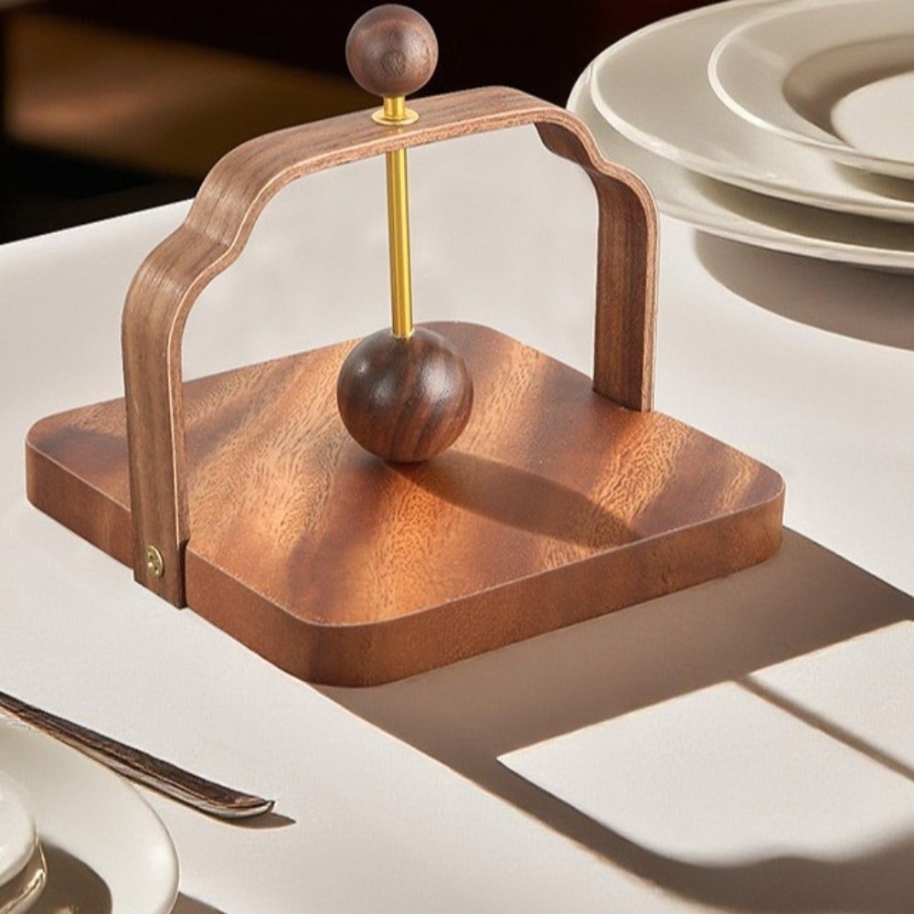 Napkin Stand Retro Walnut Wood - Agar Tissue Culture review and price